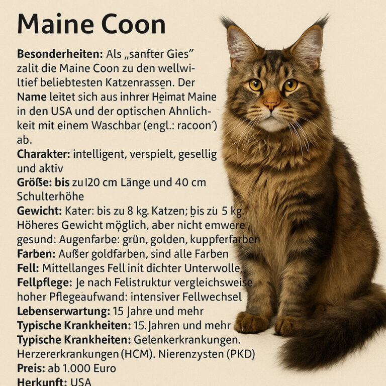 Wunderbar Maine Coon Katze Gewicht Bilder